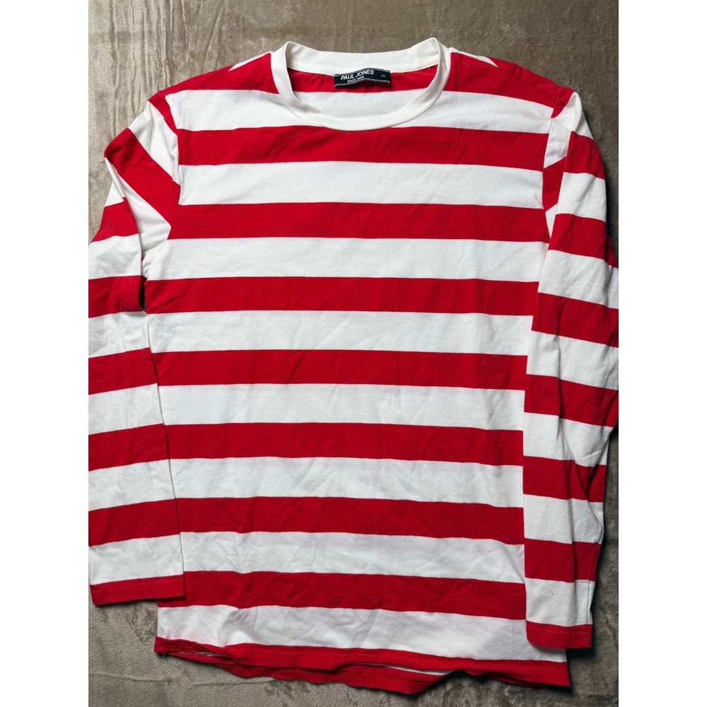 Paul Jones Striped Long Sleeve T-Shirt Crew Neck Coastal Nautical Size Small